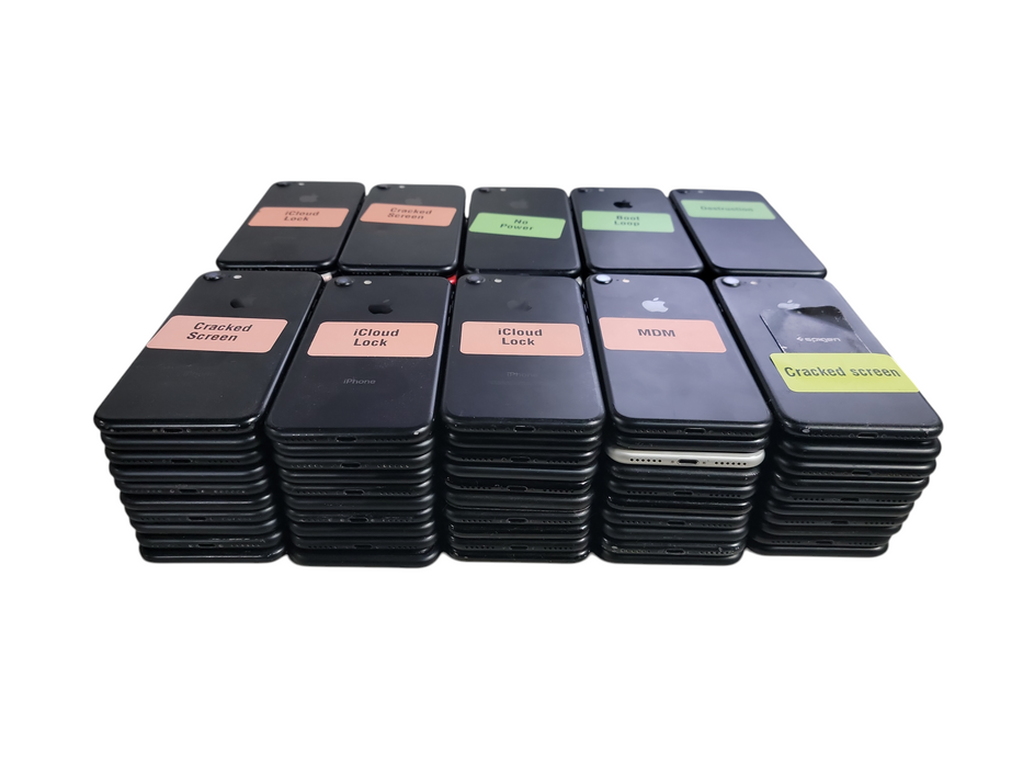 Lot of 100x Apple iPhone's 7 [A1778 | AS-IS] (