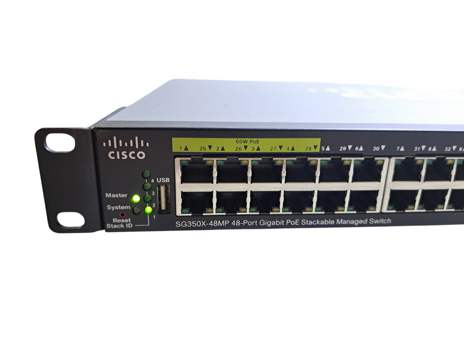 Cisco SG350X-48MP-K9 V02 | 48-Port Gigabit PoE Stackable Managed Switch