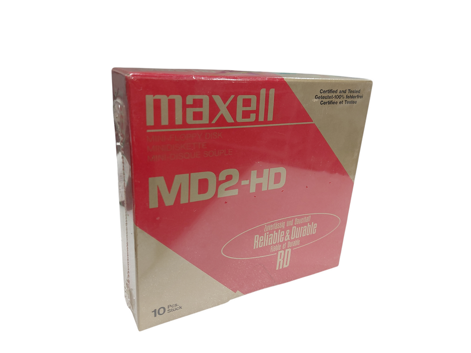 Maxell MD2-HD 10 Pack 5.25" Mini-Floppy Disk New  =