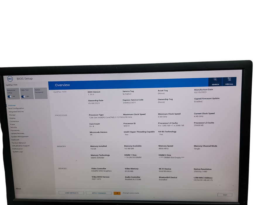 Dell OptiPlex 7000 Micro 12th Gen i7 - 12700 16GB DDR5 Ram No HDD θ