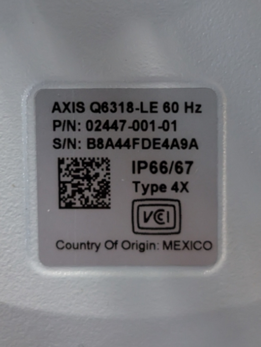 AXIS Q6318-LE Camera Module ONLY  -