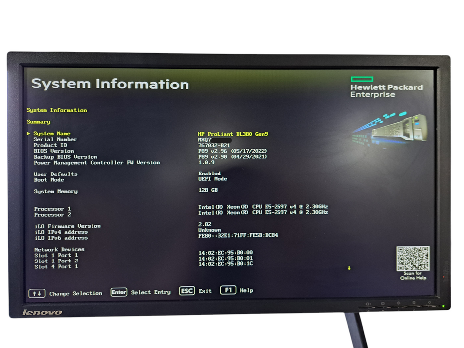 HP DL380 Gen9 2U 24x 2.5"| 2x Xeon E5-2697 v4 @2.30GHz, 128GB DDR4, H240ar