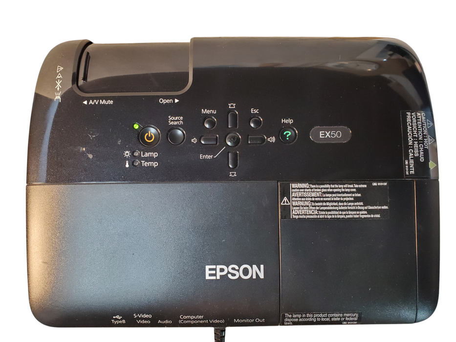 Epson EX50 Projector Model H284A 3LCD