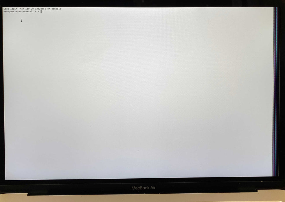 Apple MacBook Air 13" 2020 M1 8GB 256SSD Bad LCD Missing Key For Parts READ