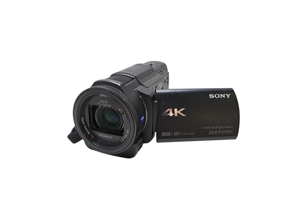 Sony FDR-AX33 | 4K 20.6MP HandyCam Video Camcorder No Battery *READ* )