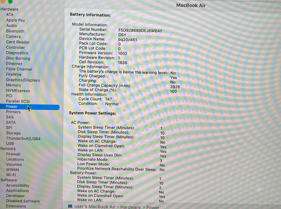 Apple MacBook Air 13" 2019 i5-8210Y@1.6GHz 16GB RAM 256GB SSD