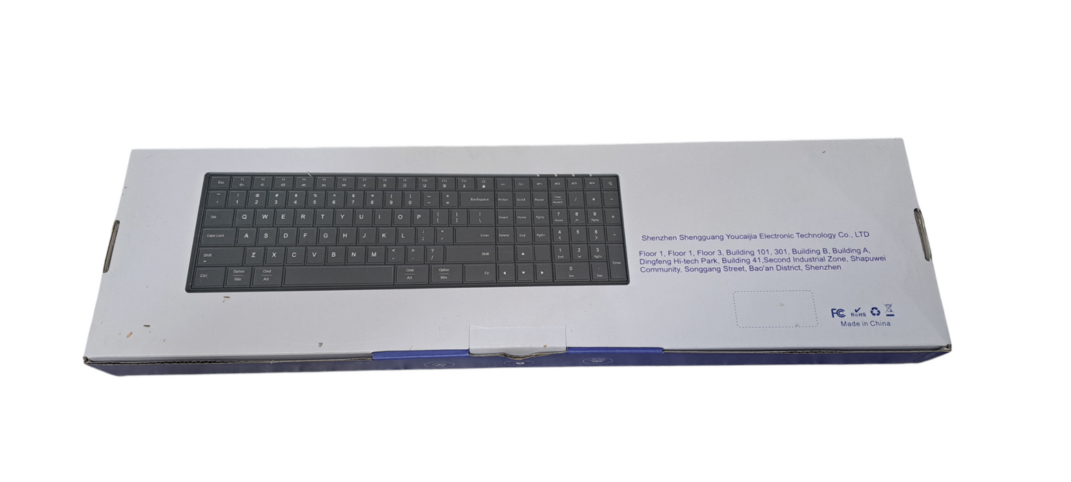 Wireless Bluetooth Thin  Keyboard 7 Color Backlit Docking 7602 Q