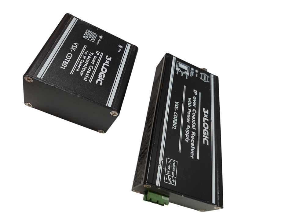 3xLogic IP Coaxial Receiver Power Supply VSX-CDR801 & TransmitterVSX-CDT801 =