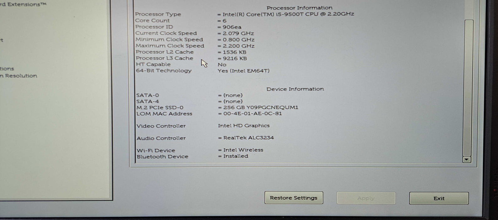 Dell OptiPlex 5070 USFF | i5-9500T @2.20GHz, 8GB DDR4, 256GB NVMe, Wi-Fi )