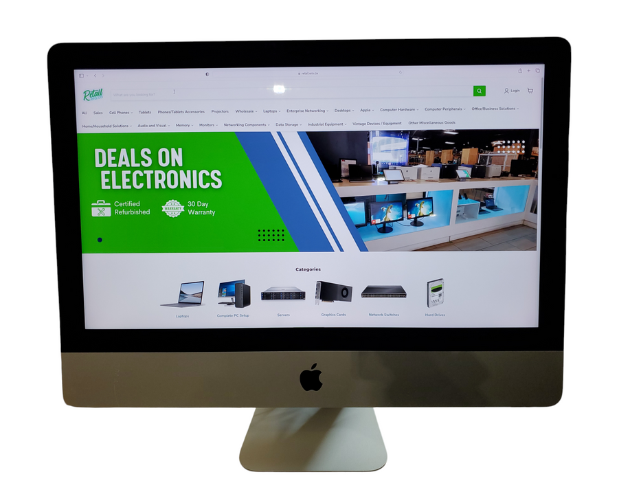 Apple iMac Retina 4K 2017 21.5" A1418, i5-7400 CPU 3.00GHz 8GB RAM 1TB HDD
