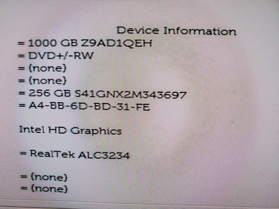 Dell Optiplex 7070 i5-9500 @ 3.00GHz 16GB Ram 256GB NVME 1TB HDD DVD NO OS