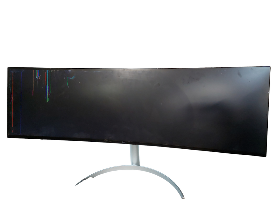 LG Ultra-Wide 49" Monitor Curved Screen w Stand Model: 49WQ95C-W =