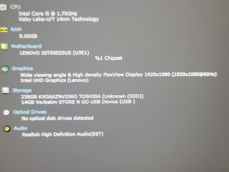 Lenovo ThinkPad T14s i5-10310U 8GB RAM 256GB SSD β BudLap