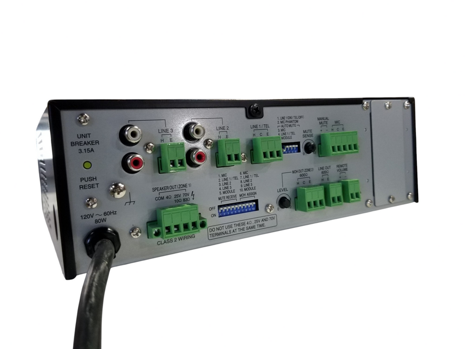 TOA BG-2060 CU Mixer Amplifier 60 Watt / 70V Commercial Audio System