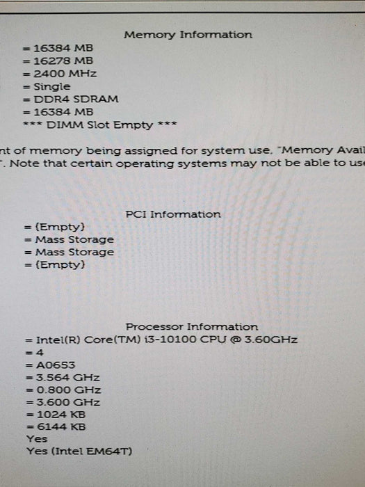 Dell OptiPlex 3080 SFF i3-10100 16GB RAM INTEL 2TB SSD DC P3600 NO OS