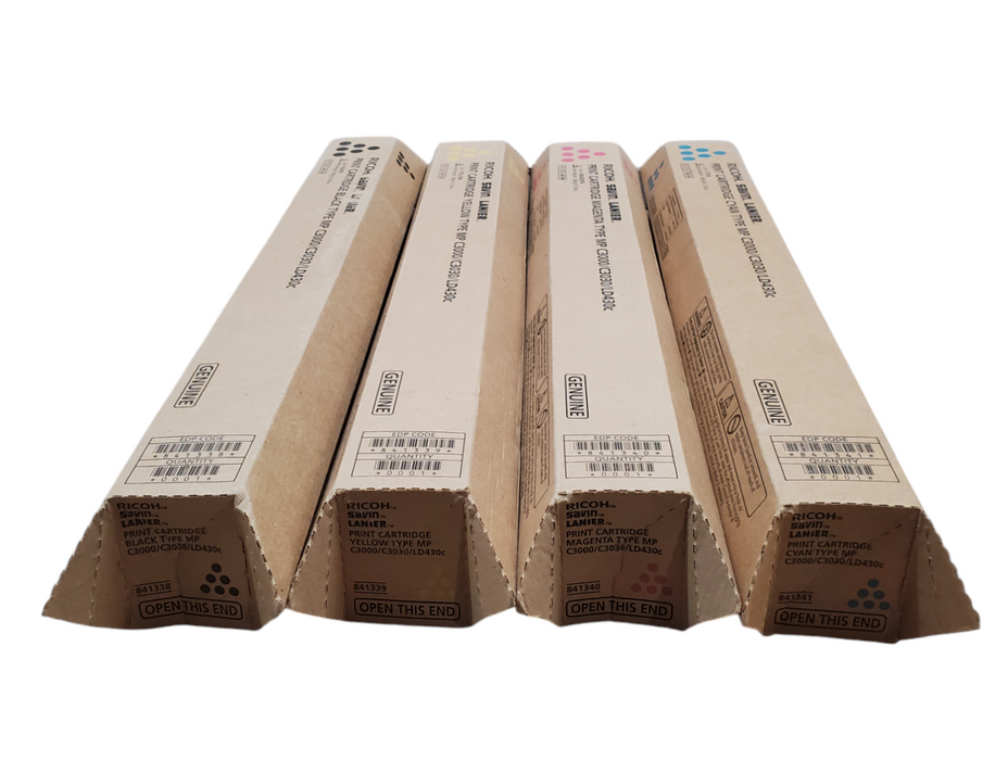 Lot 4x Ricoh Savin Lanier C3000 Toner  CMYK - New Open Box