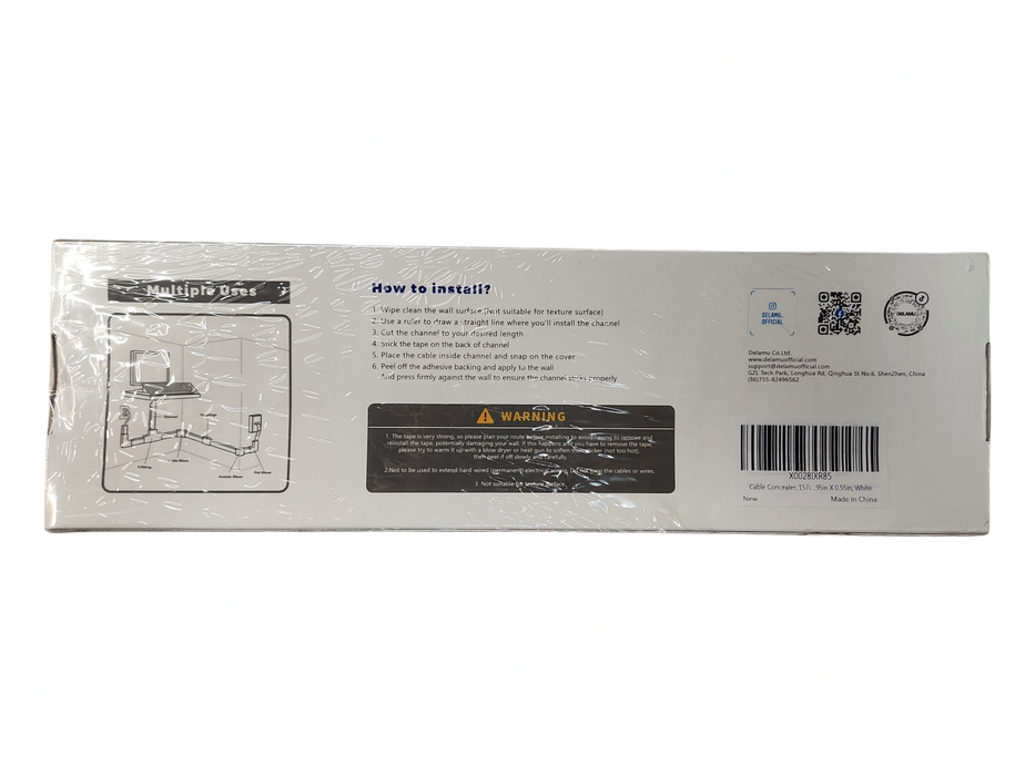 *SEALED* Delamu cable raceway CC01 Hides cables Hideaway Cable Management Q