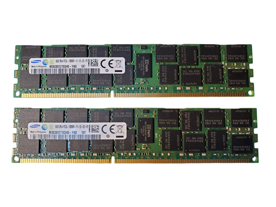 Samsung DDR3 2x 16GB 2Rx4 PC3L-12800R M393B2G70QH0-YK0 Server RAM