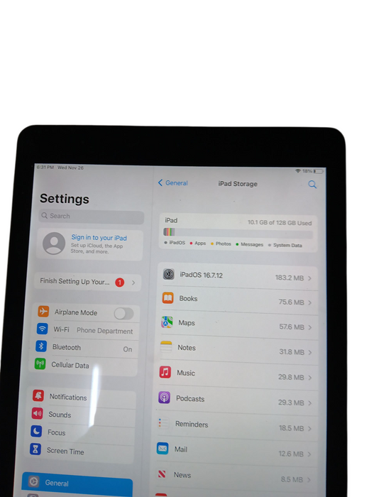 Apple iPad Pro 9.7" - 128GB - Space Gray [A1674] WiFi/Cellular Q