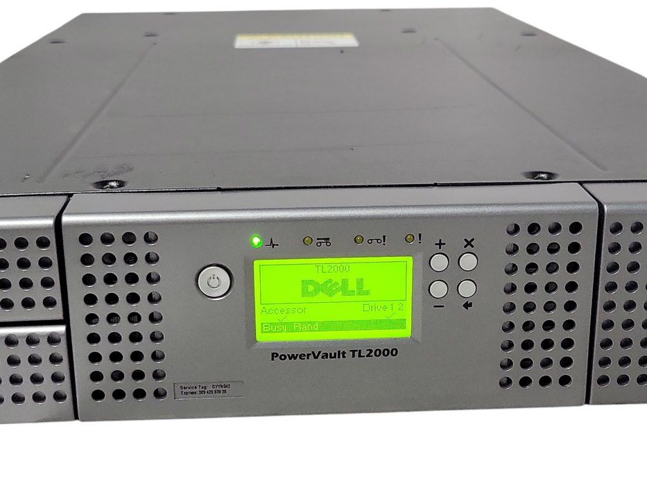 Dell PowerVault TL2000 2U 16-bay Tape Library w/ 1x IBM LTO-6 SAS Drives _