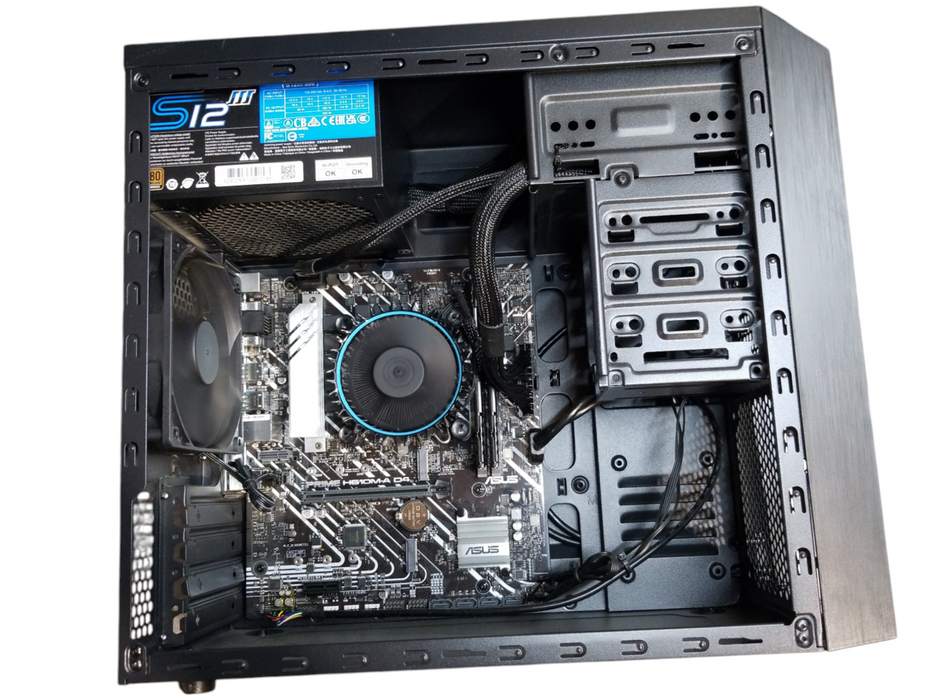 Custom Tower w/ Asus H610M-A 12th Gen i5-12400 16GB RAM No HDD 500W PSU