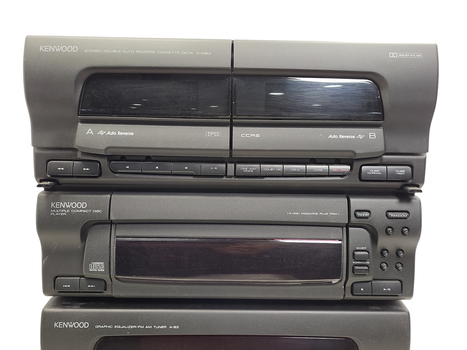 Vintage Kenwood X-MB3 A-B3 LS-B3 Multi-CD Cassette Player Stereo System w/ Remote  $