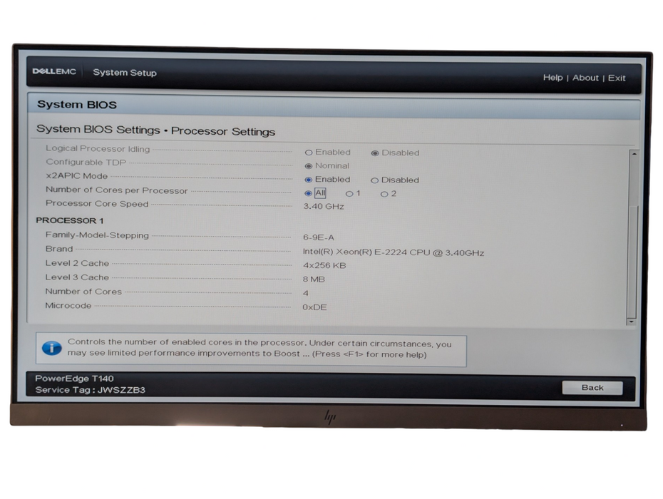 DELL PowerEdge T140 Small Tower Server  Intel Xeon E-2224 32GB RAM  -