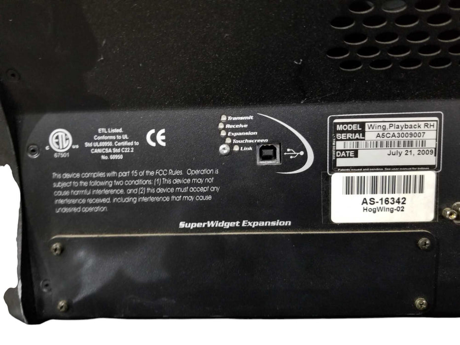 WING PLAYBACK RH AS-16342 High End Systems Road Hog - Power Tested ONLY