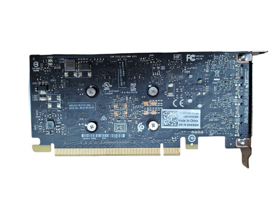 NVIDIA Quadro P400 2GB GDDR5 Graphics Card - 3x MiniDP