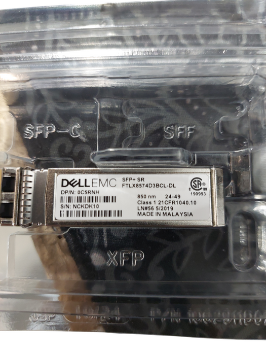 Dell EMC PN: 0C5RNH SFP+ SR Transceiver Module FTLX8574D3BCL-DL Q=