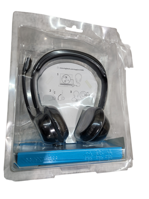 Logitech H390 Wired USB On-Ear Stereo Headphones with Mic