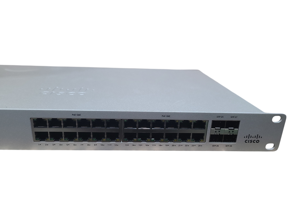 Cisco Meraki MS120-24P 24-Port Cloud Managed Switch UNCLAIMED Q%