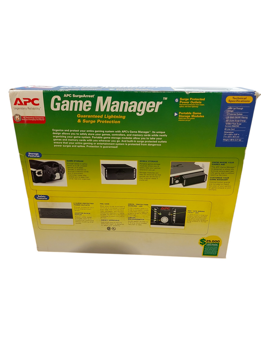 APC Game Manager - Surge Protection with 6 Outlet for Xbox and PS2