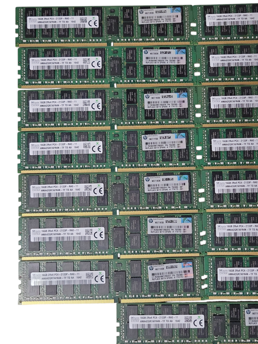 Lot of 15x SKHynix 16GB 2Rx4 PC4-2133P-RA0 DDR4 Server RAMs _