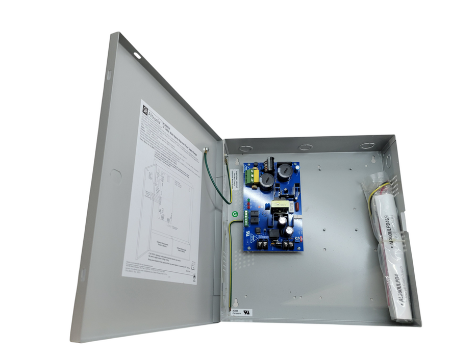 Altronix AL300ULX Power Supply/Battery Charger, 12/24 VDC @ 2.5amp, Grey %