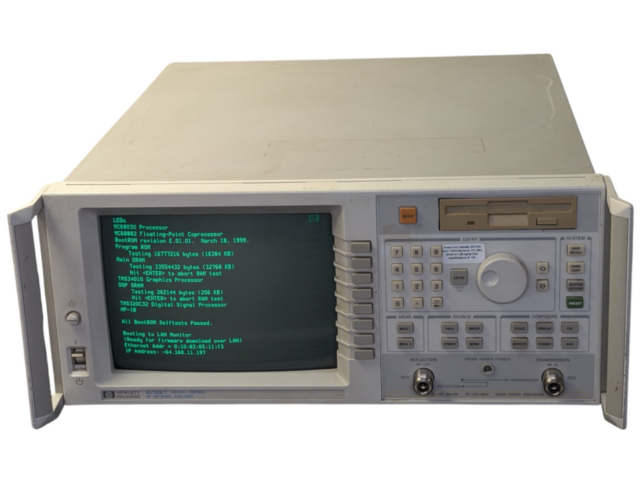 HP 8712ET 300kHz-1300MHz RF Network Analyzer Please READ   -