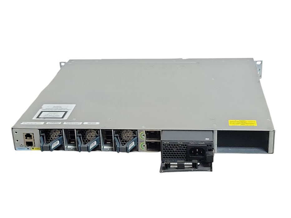 Cisco WS-C3850-48F-L 48 Port PoE+ Gigabit Switch w/ C3850-NM-2-10G, 1x PSU _