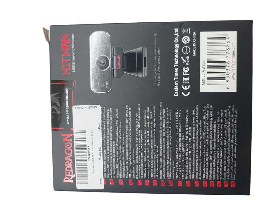 ReDragon Hitman Model: GW800 Webcam 1080P USB Streaming Webcam  =