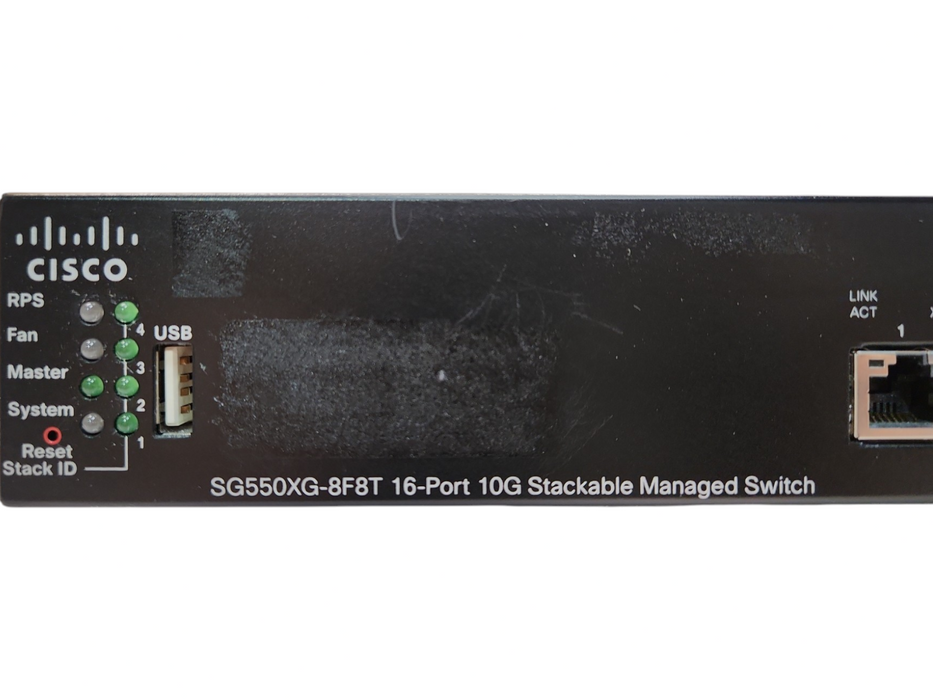 Cisco SG550XG-8F8T-K9 16-Ports 10-Gigabit Stackable Managed Switch