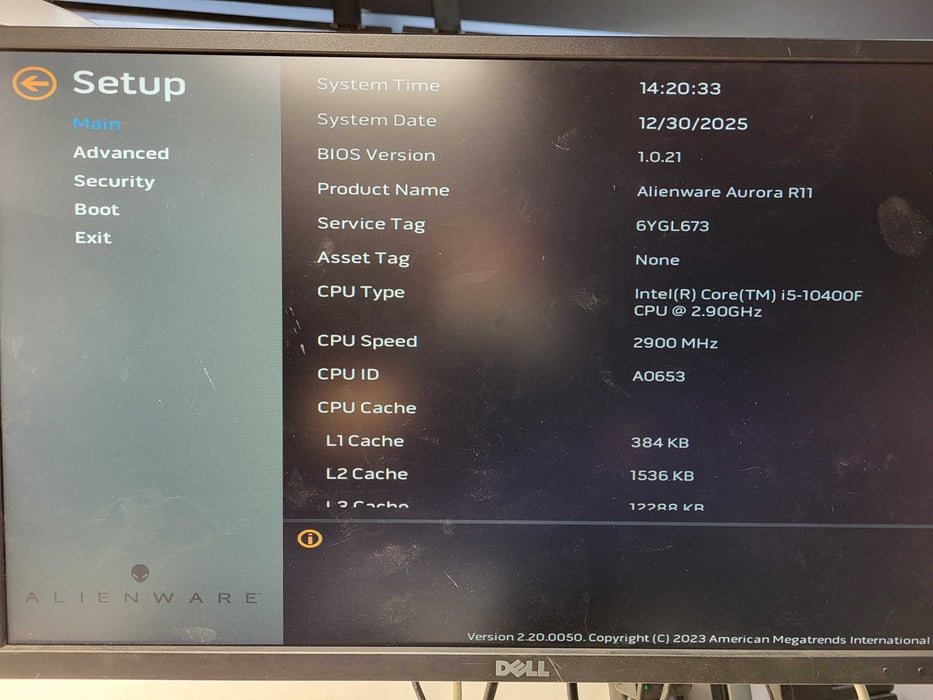 Alienware Aurora R11 i5-10400F @ 2.9GHz GeForce GTX 1650 4GB 256GB SSD $
