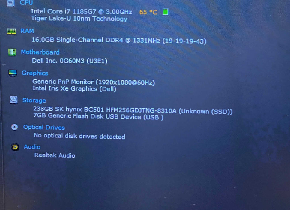Dell Latitude 5520 TOUCH Core i7-1185G7@3.00GHz 16GB RAM 256GB SSD  Lap200