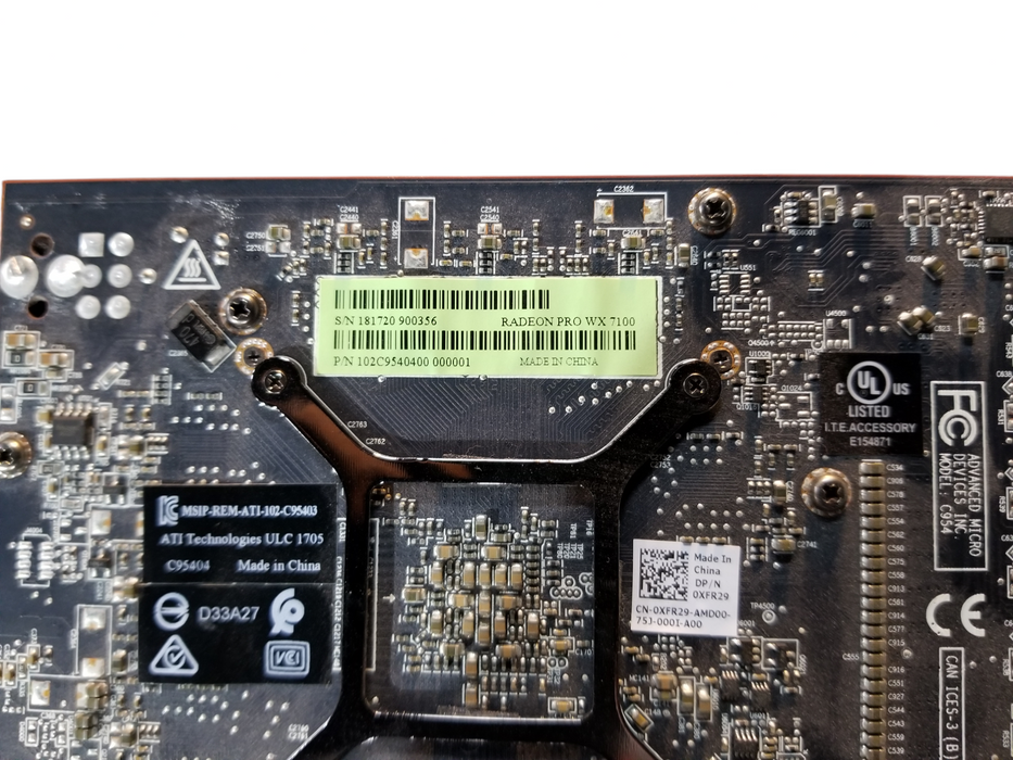 AMD Radeon PRO WX 7100 8GB GDDR5 High Profile GPU XFR29