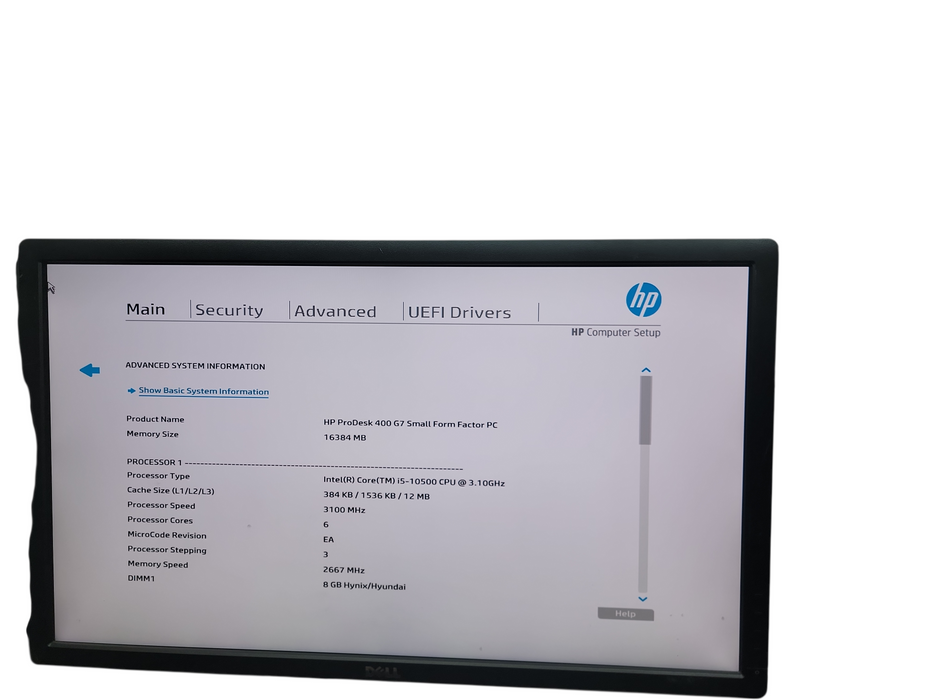 HP ProDesk 400 G7 SFF i5 - 10500 @ 3.10GHz 16GB DDR4 Ram No HDD Q