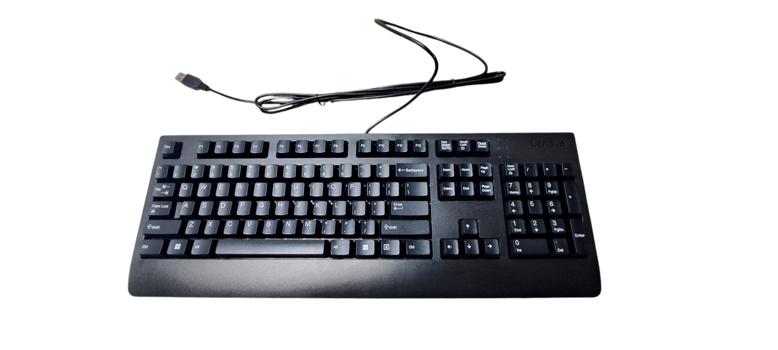 Brand New Lenovo 1PSD50L79983 Standard Traditional USB Wired Keyboard Black  Q