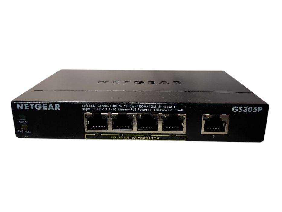 NETGEAR GS305P 5- Port Gigabit Ethernet Switch