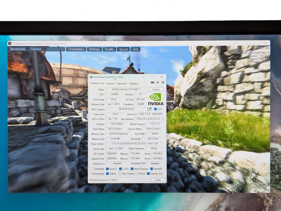 ASUS Strix NVIDIA GeForce GTX 980 Ti 6GB GPU STRIX-GTX 980Ti-DC3-6GD5 -