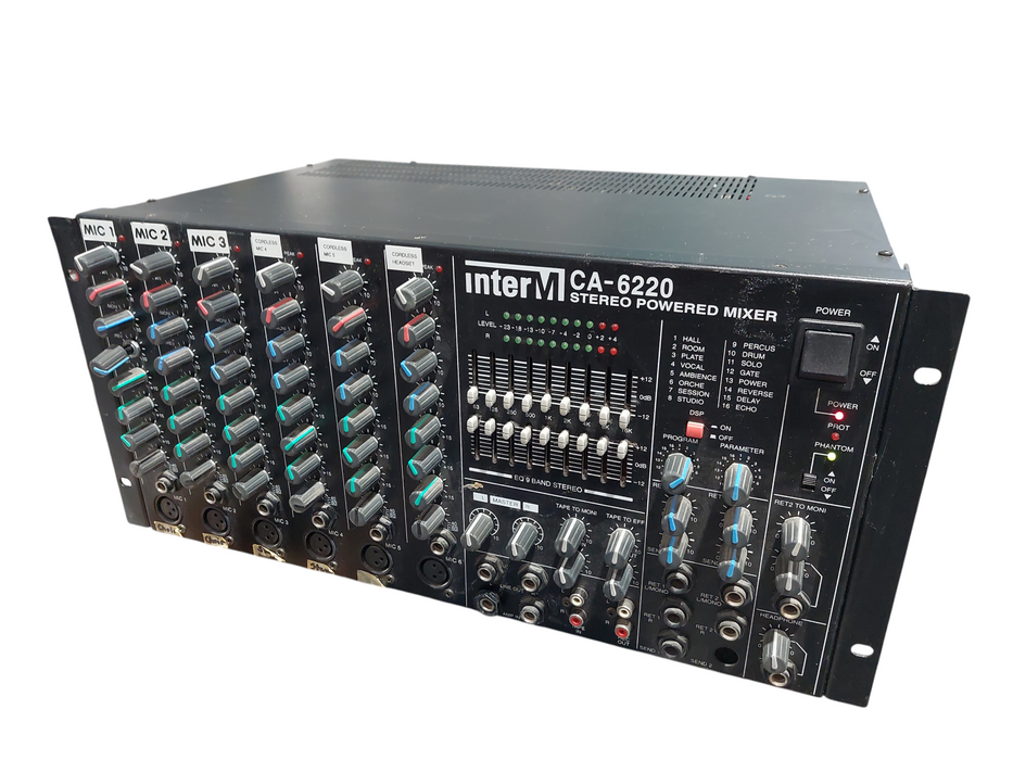 Inter M Stereo Powered Mixer Model: CA-6220 Rack Mountable  =