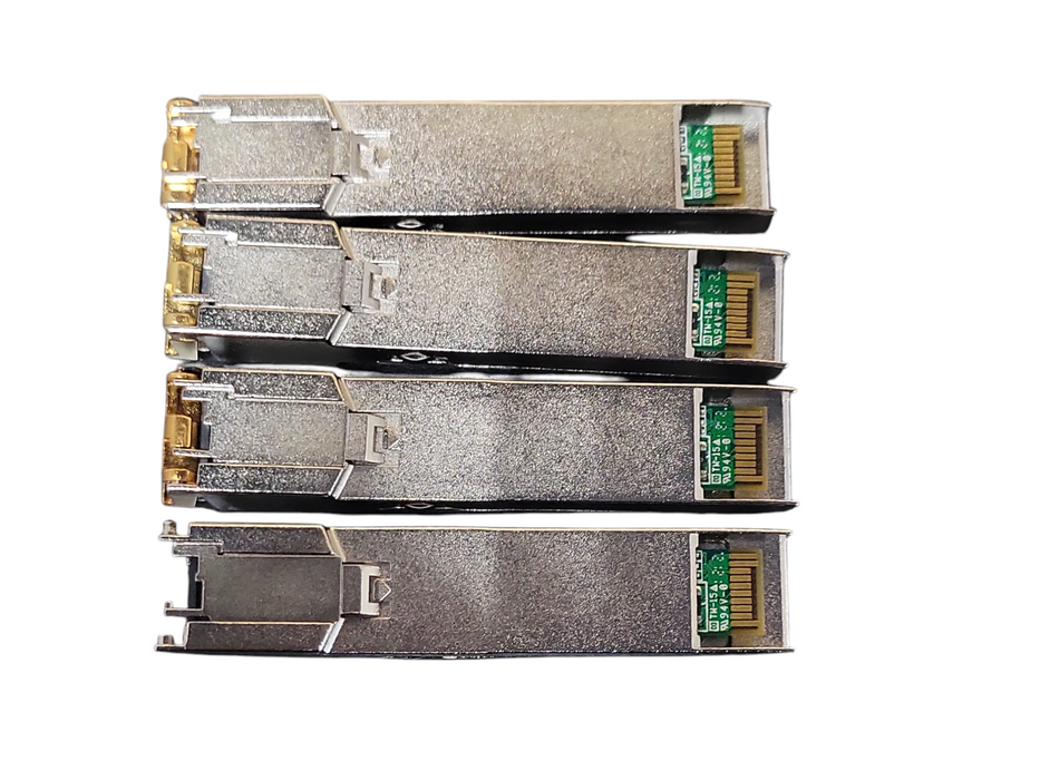 Lot of 4x Axiom GLC-T-AX SFP (mini-GBIC) transceiver modules, READ _