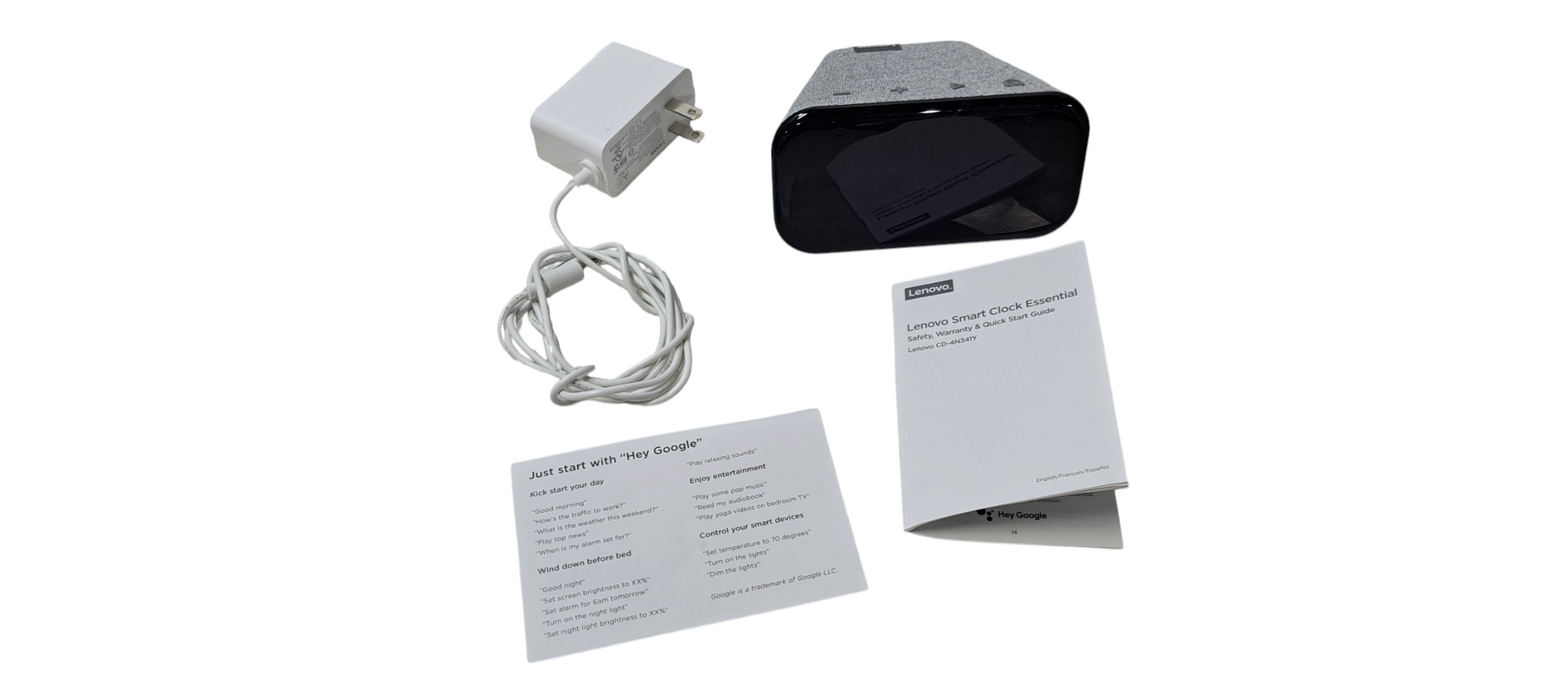 Lenovo CD-4N341Y Smart Clock Essential - Hemp Grey