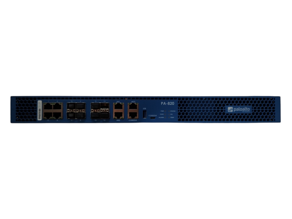 Palo Alto PA-820 12-Port Firewall Security Appliance